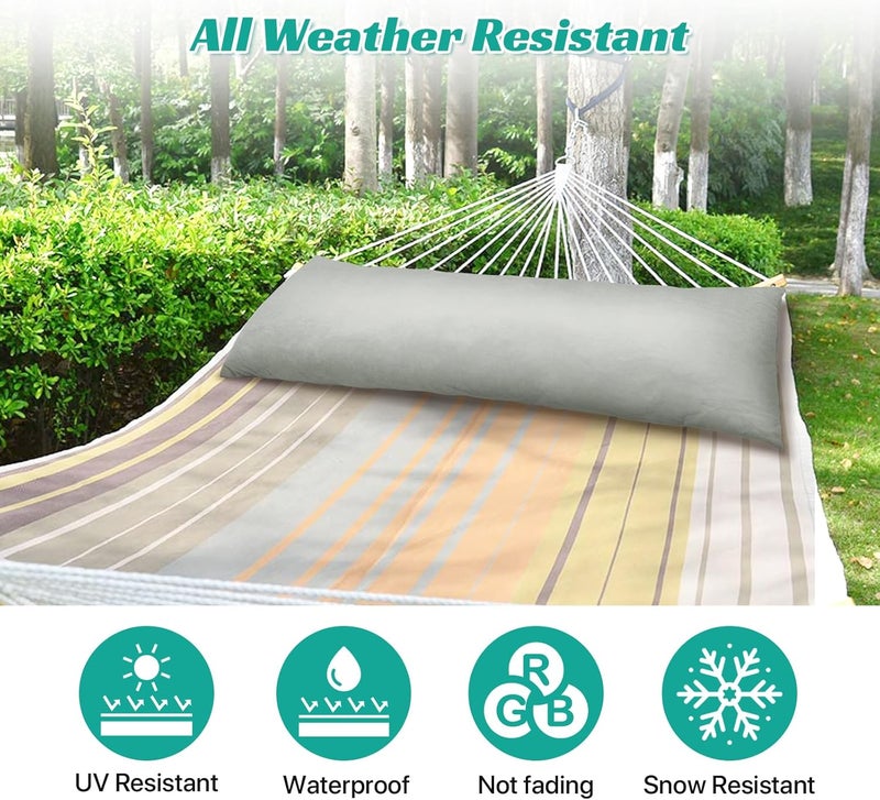 LTHCCOU Hammock Pillows Outdoor Waterproof with Ties, 40.5" L X14.5 Wx4 H Extra Large Hammock Cushion All Weather Resistance Outdoor Pillow for Hammock, Patio Furniture, Camping - Image 3
